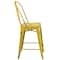Flash Furniture Distressed Yellow Metal Stool, Seat Height Range: 24" ET-3534-24-YL-GG - alternate 7